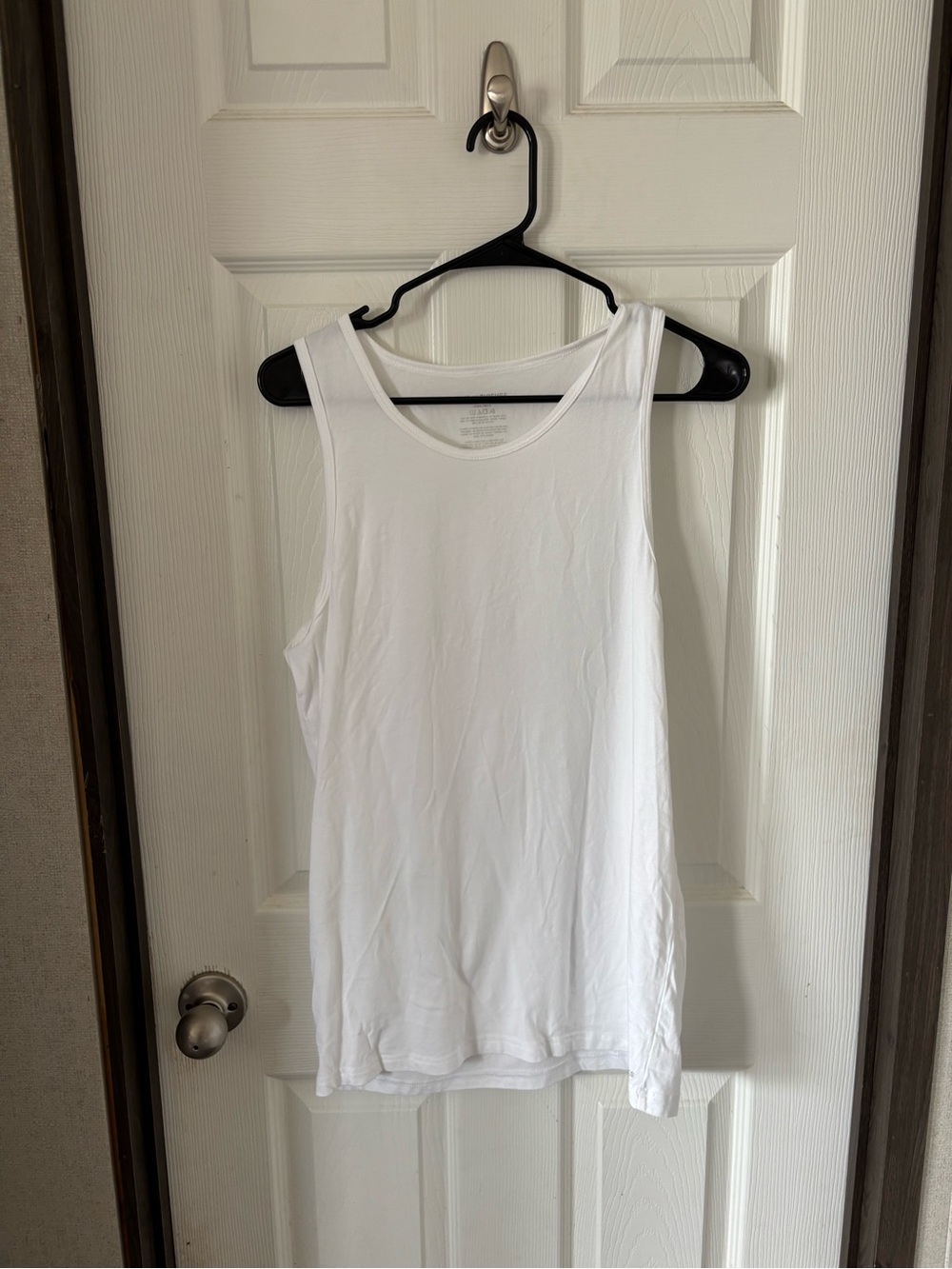 Men's White Tank Top - Lightweight Sleeveless Shirt